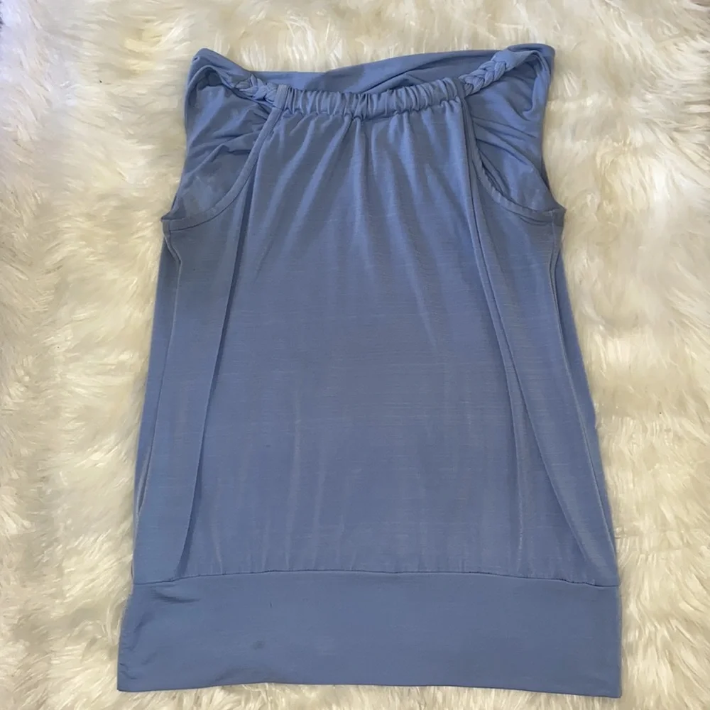 BWear Baby Blue Sleeveless Cowl Neck Top - Picture 5 of 5